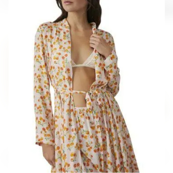 Free People Orange Wrap Dress NWT - Picture 13 of 16